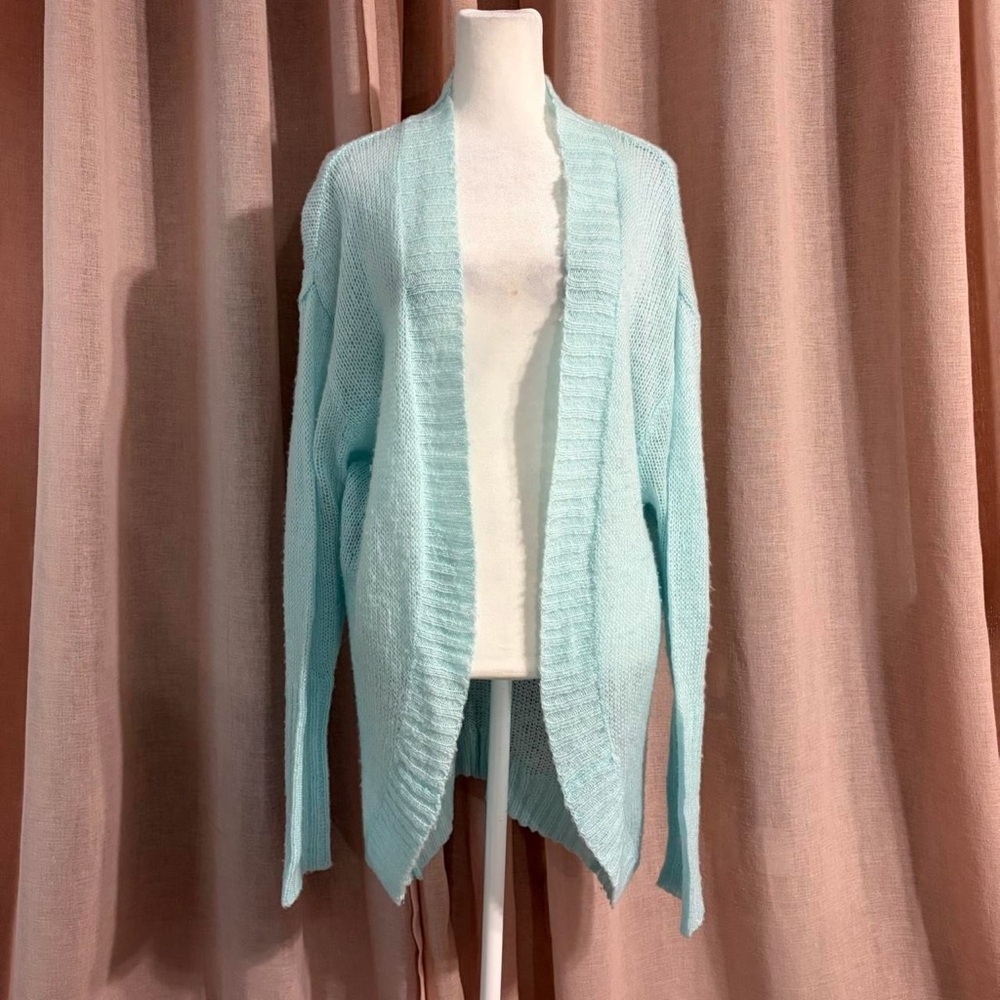 vintage slouchy open front long cardigan duster